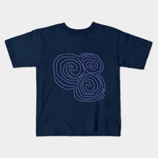 Celtic Spiral Irish Roots Very Peri Line Drawing Kids T-Shirt